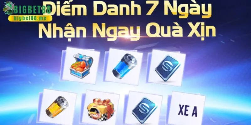 Giới thiệu khuyến mãi Điểm danh 7 ngày Bigbet88