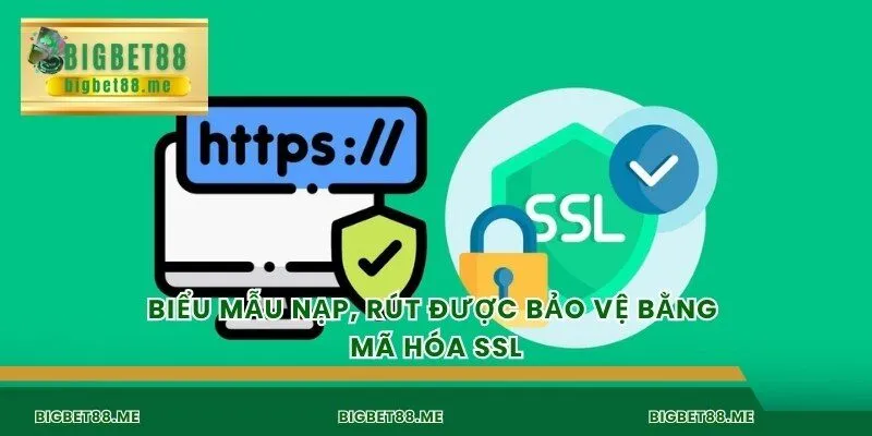 Biểu mẫu nạp, rút được bảo vệ bằng mã hóa SSL