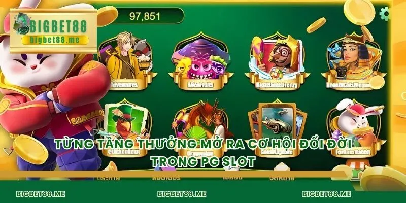 Từng tầng thưởng mở ra cơ hội đổi đời trong pg slot